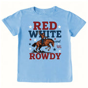 Kids' Red, White and Rowdy Front Short-Sleeve Tee: Light Blue / XXS (2/3) / Front Cardin McCoy