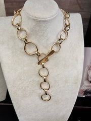 Kirby Chunky Open Link Gold Chain Necklace, 17 Inch LESLIE CURTIS JEWELRY DESIGNS Necklace