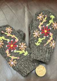 Thumbnail for Knit Wool Mittens Ganz Gloves & Mittens Brown