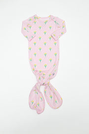 Knotted Infant Gown - Fancy Tulip Goosies 1-piece