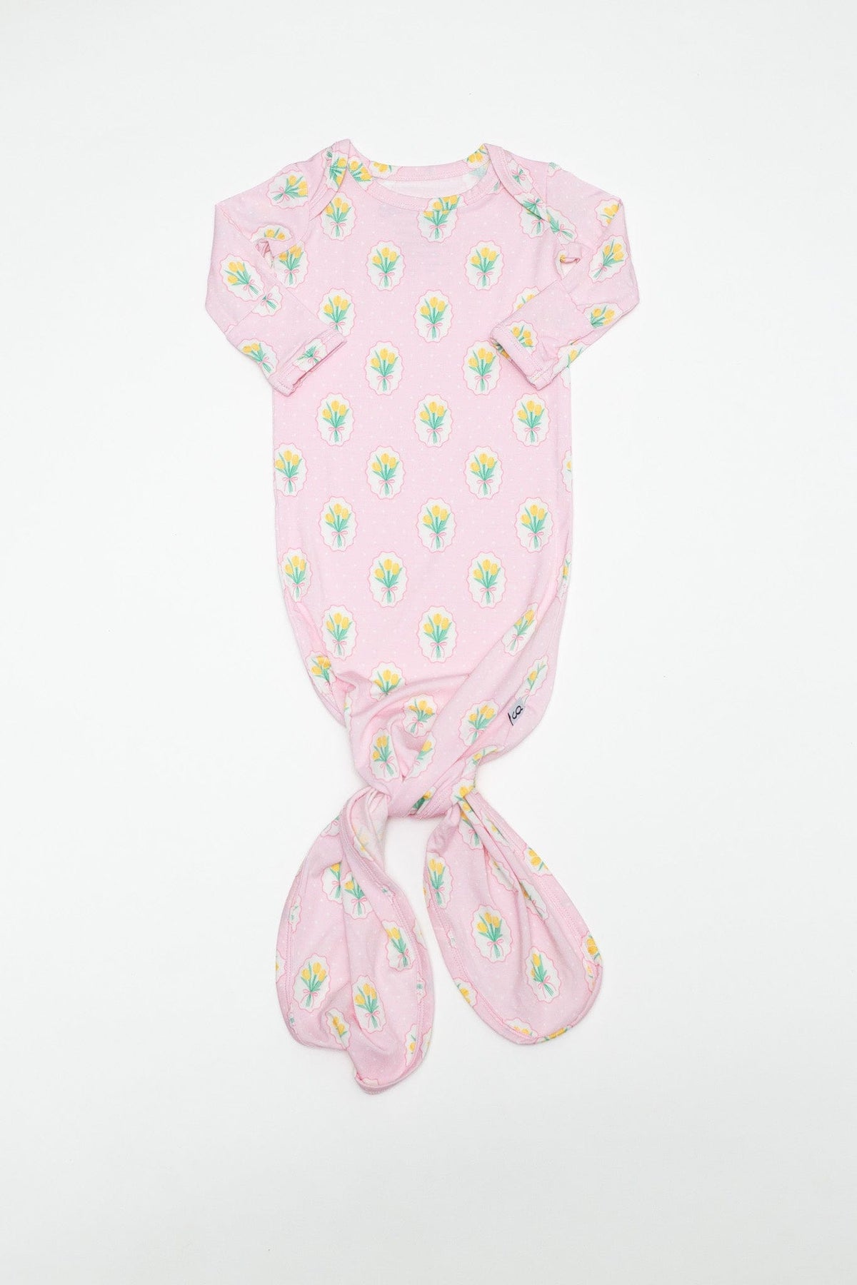 Knotted Infant Gown - Fancy Tulip Goosies 1-piece