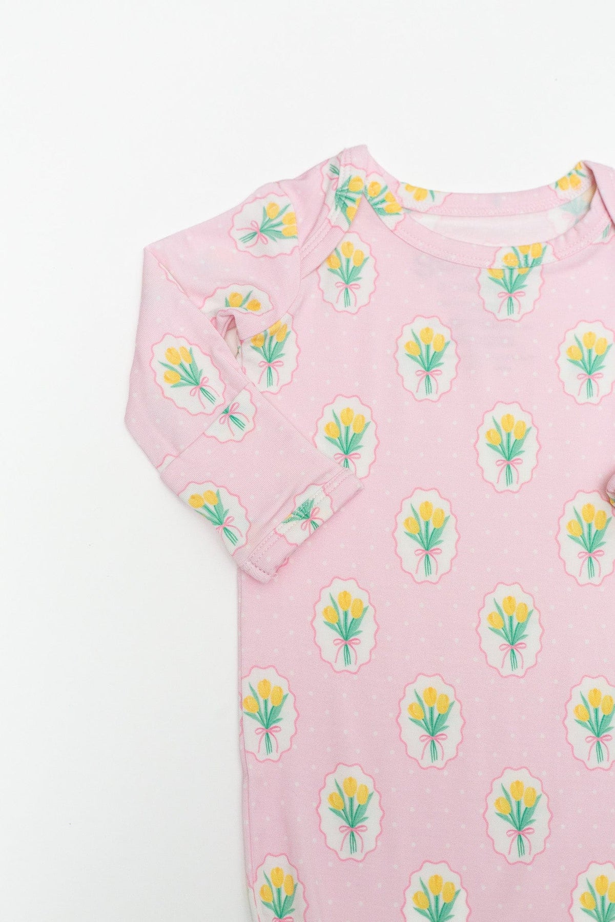 Knotted Infant Gown - Fancy Tulip Goosies 1-piece