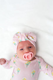 Knotted Infant Gown - Fancy Tulip Goosies 1-piece