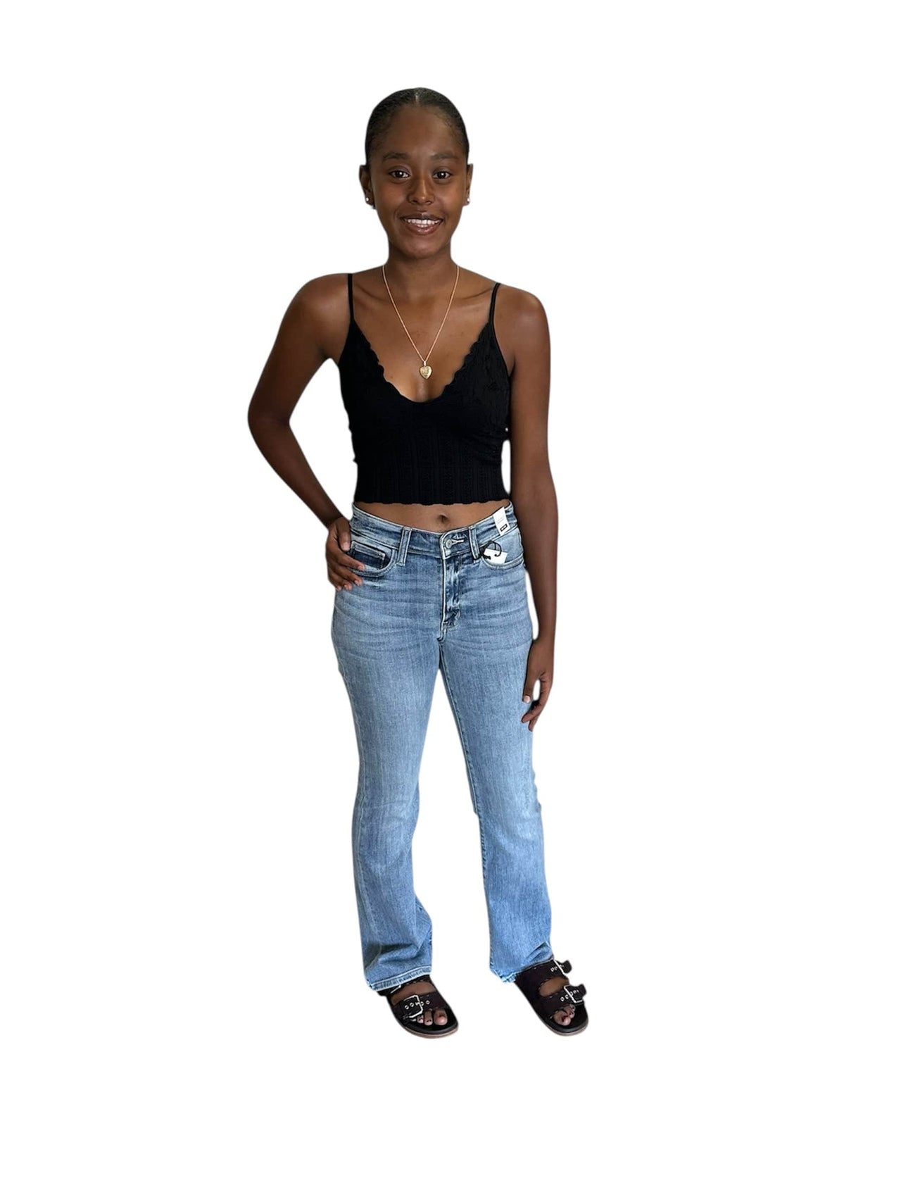 Lace Textured Bralette Black NIKIBIKI Tank