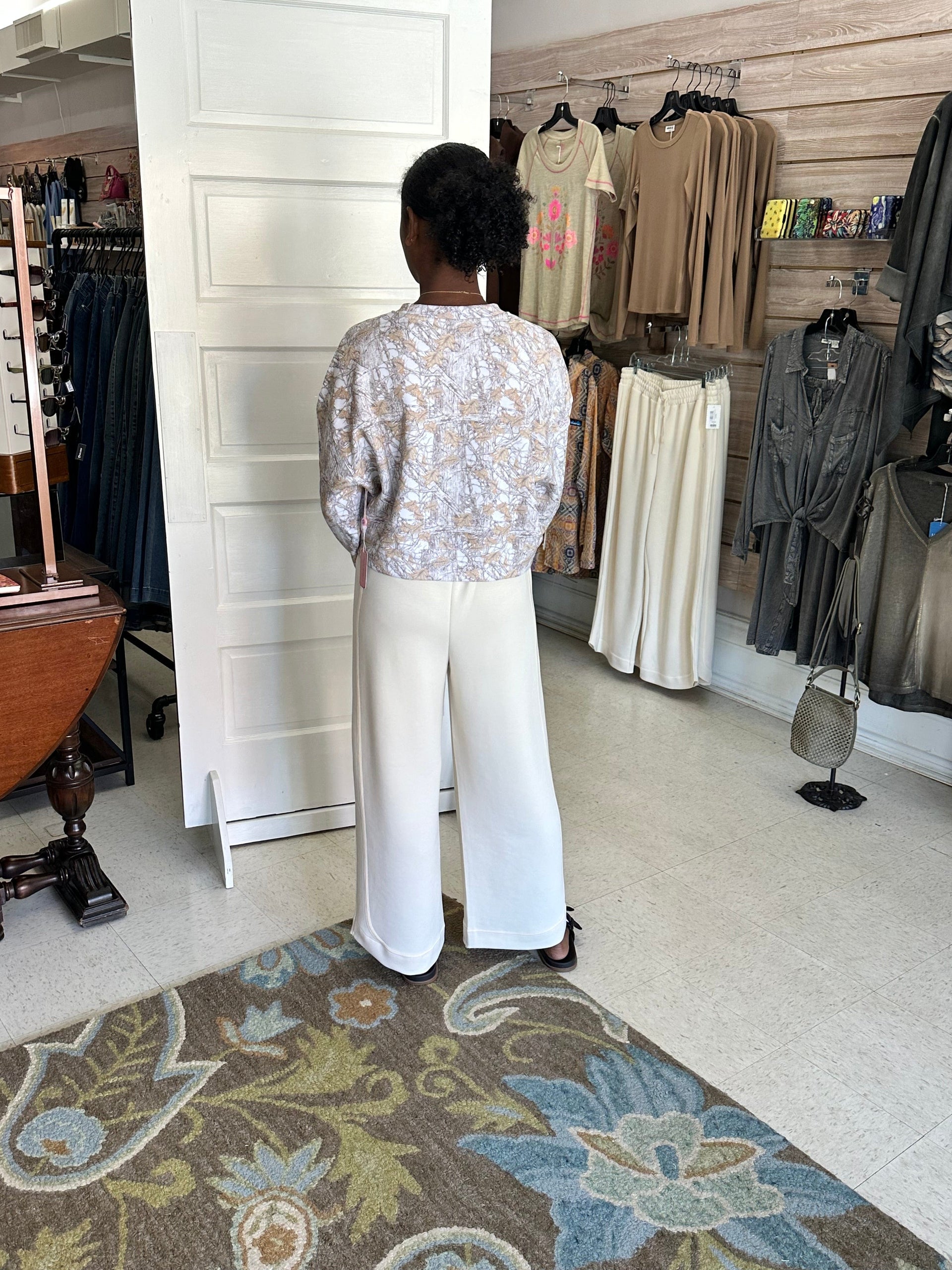 Laney Camo Cropped Pullover Simply Southern Casual top