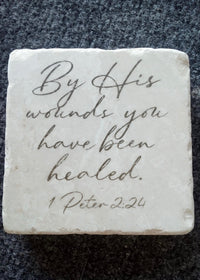 Thumbnail for Large Scripture Stone from Ephesus Twelve Stone Art Inspiration 1 Peter 2:24