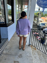 Lavender LuLu Mac Sweatshirt w CamouflageAppliqué Girlie Girl / LuLu Mac Sweatshirt