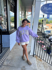 Lavender LuLu Mac Sweatshirt w CamouflageAppliqué Girlie Girl / LuLu Mac Sweatshirt