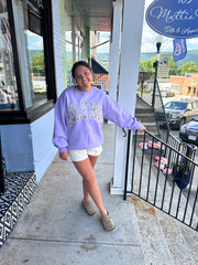 Lavender LuLu Mac Sweatshirt w CamouflageAppliqué Girlie Girl / LuLu Mac Sweatshirt