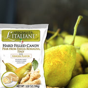 Le Specialità Italiane Candy with Pear and Ginger, 3.52 oz. Daprano & Company Treat