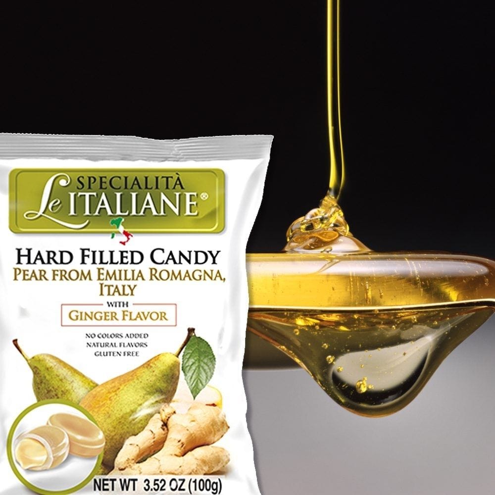 Le Specialità Italiane Candy with Pear and Ginger, 3.52 oz. Daprano & Company Treat