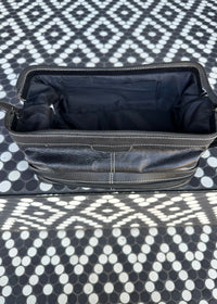 Thumbnail for Leather Dopp Kit in Black Mattie B's Gifts & Apparel