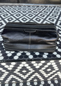 Thumbnail for Leather Dopp Kit in Black Mattie B's Gifts & Apparel