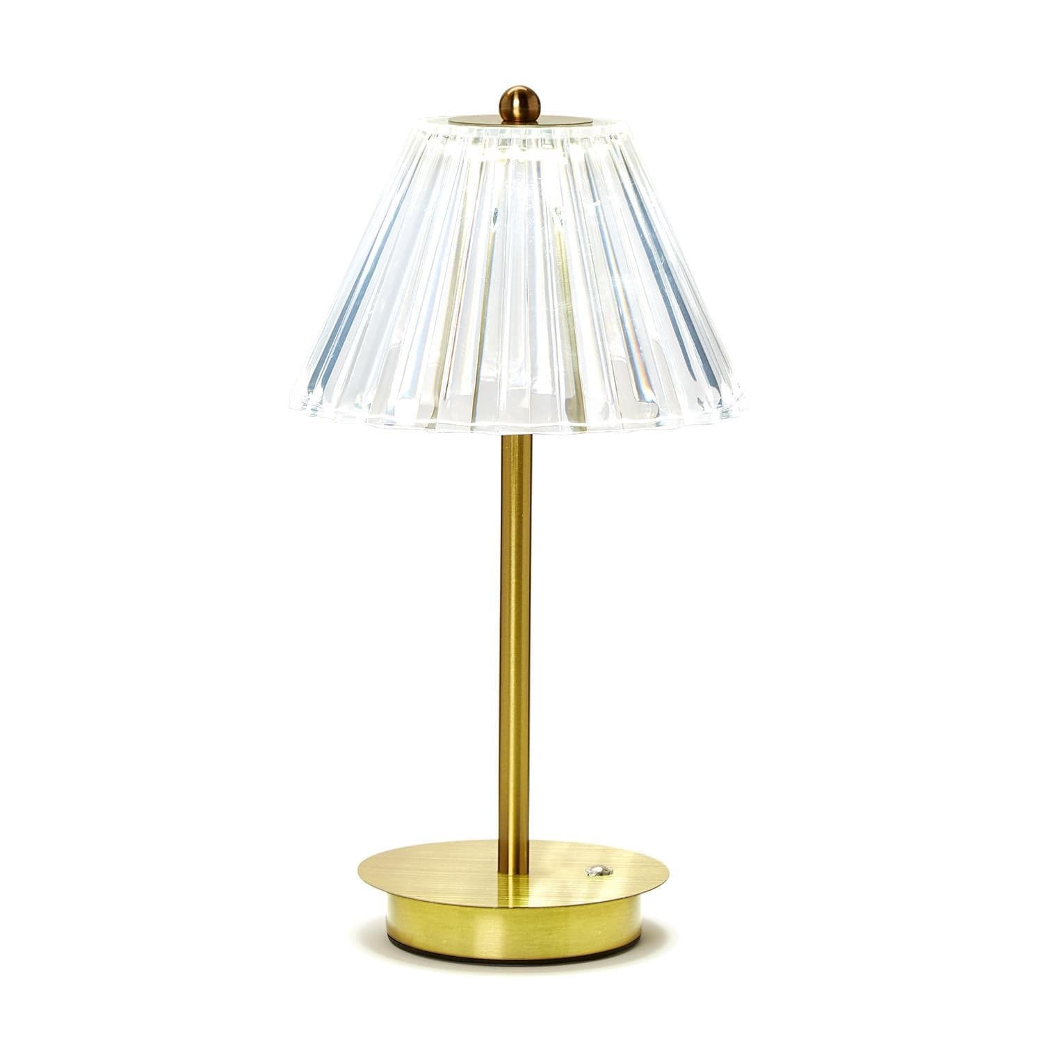 LED Portable Cordless Table Lamp with Acrylic Shade Two's Company Lighting