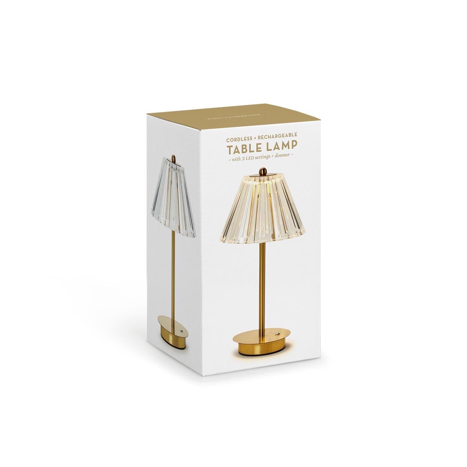 LED Portable Cordless Table Lamp with Acrylic Shade Two's Company Lighting