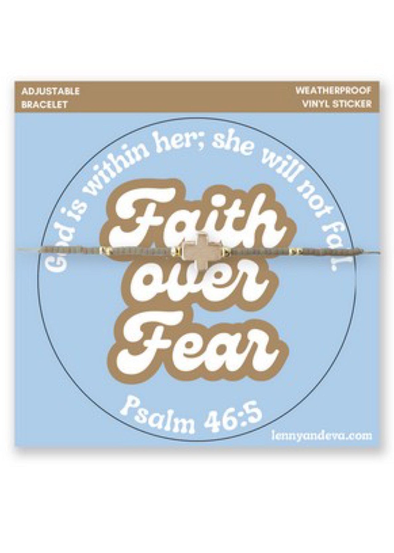 Let It Shine Collection Bracelet w Sticker Mattie B's Gifts & Apparel Faith Over Fear