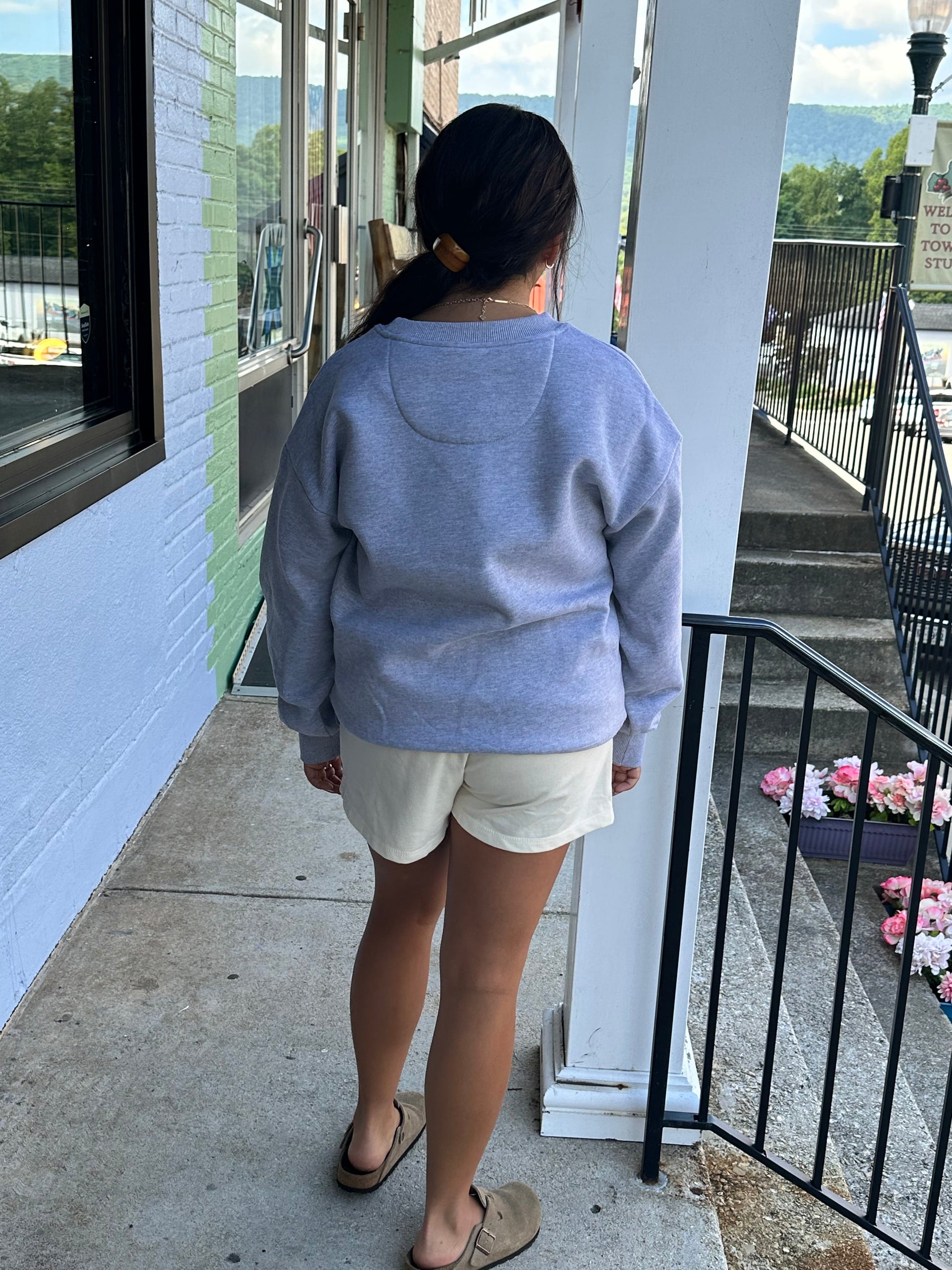 Light Grey LuLu Mac Sweatshirt w CamouflageAppliqué Girlie Girl / LuLu Mac
