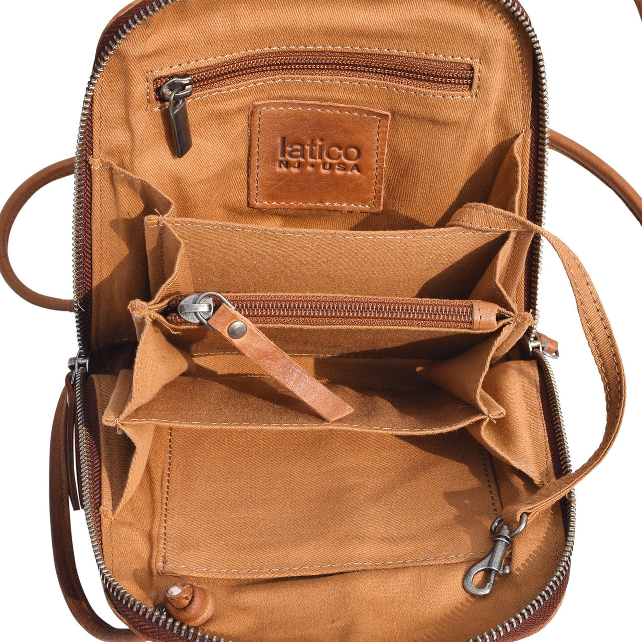 Lilly Leather Crossbody Bags - Brown Latico Leathers Crossbody