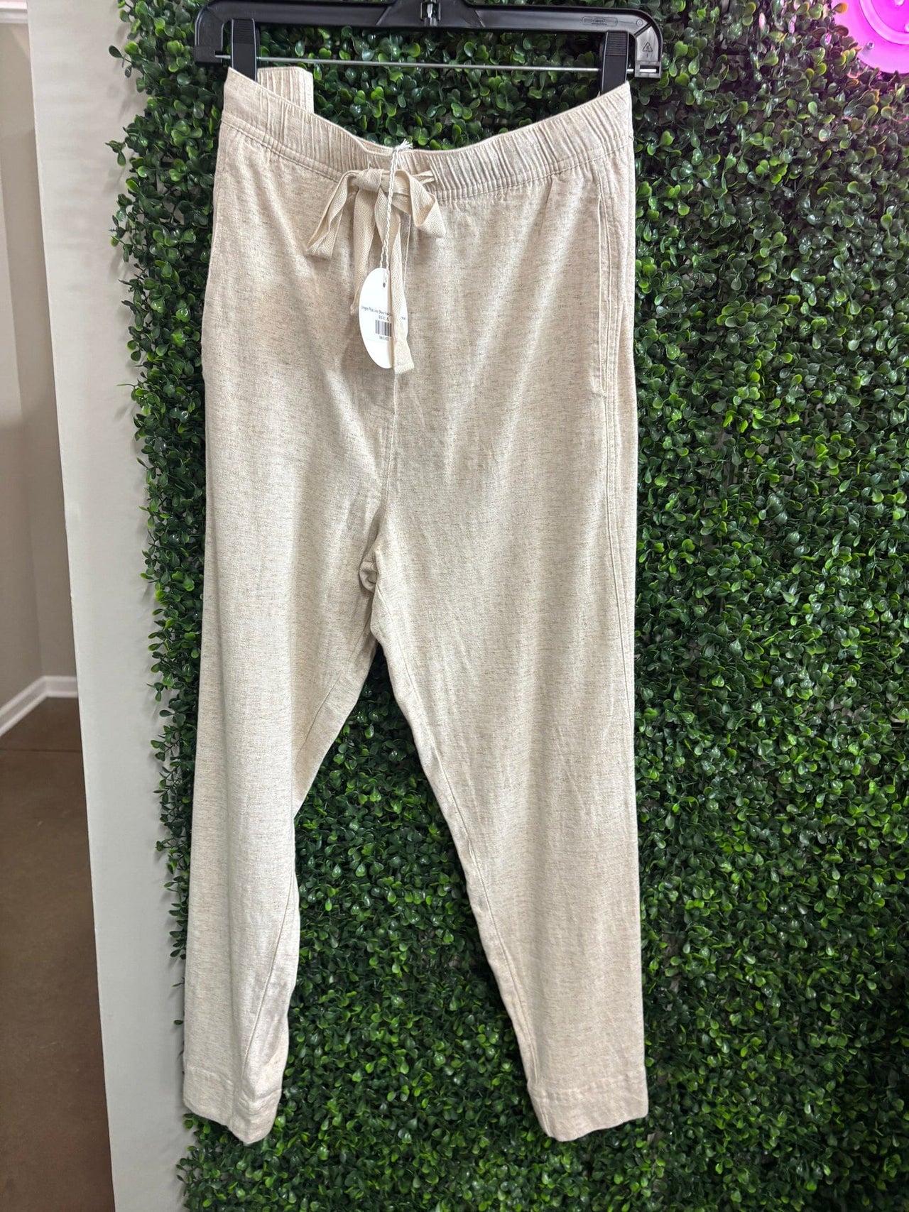 Linen Blend Pull on Pant - Oatmeal UmGee Casual Pant Small