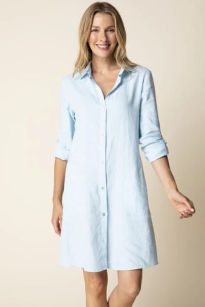 Linen Solid Shirtdress by Habitat | Topaz Habitat Dress Small