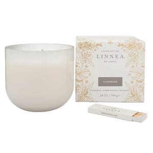 Linnea Cashmere Grand Candle, 3-Wick, Winter Vessel, 28 oz Linnea Candle