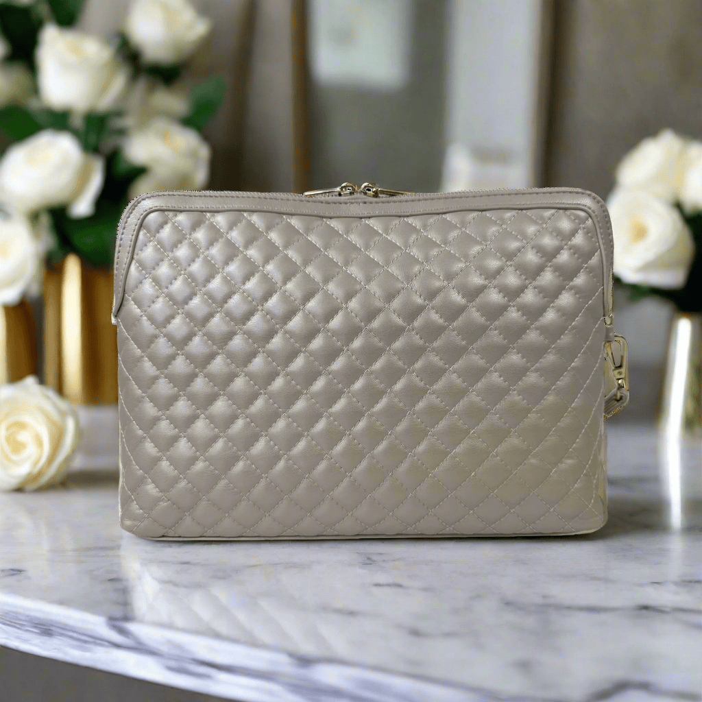 Litt Makeup Case - Pearl Quilted PurseN cosmetic bags
