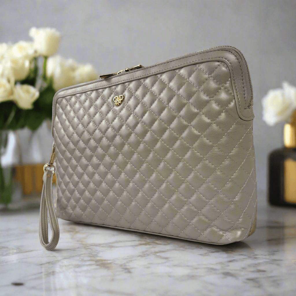 Litt Makeup Case - Pearl Quilted PurseN cosmetic bags