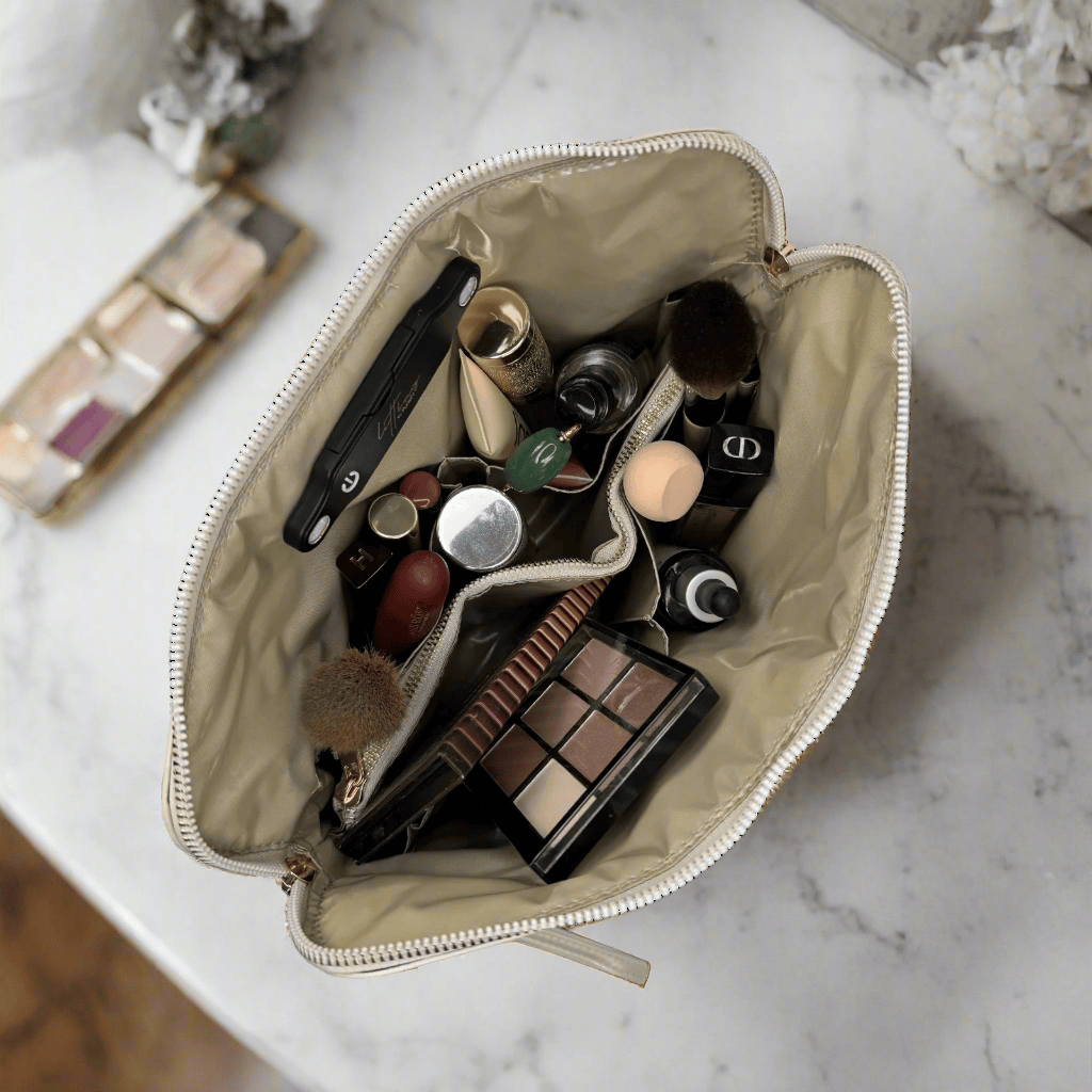 Litt Makeup Case - Pearl Quilted PurseN cosmetic bags
