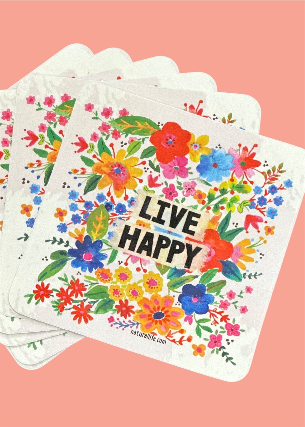 Live Happy Vinyl Sticker | Natural Life Natural Life sticker