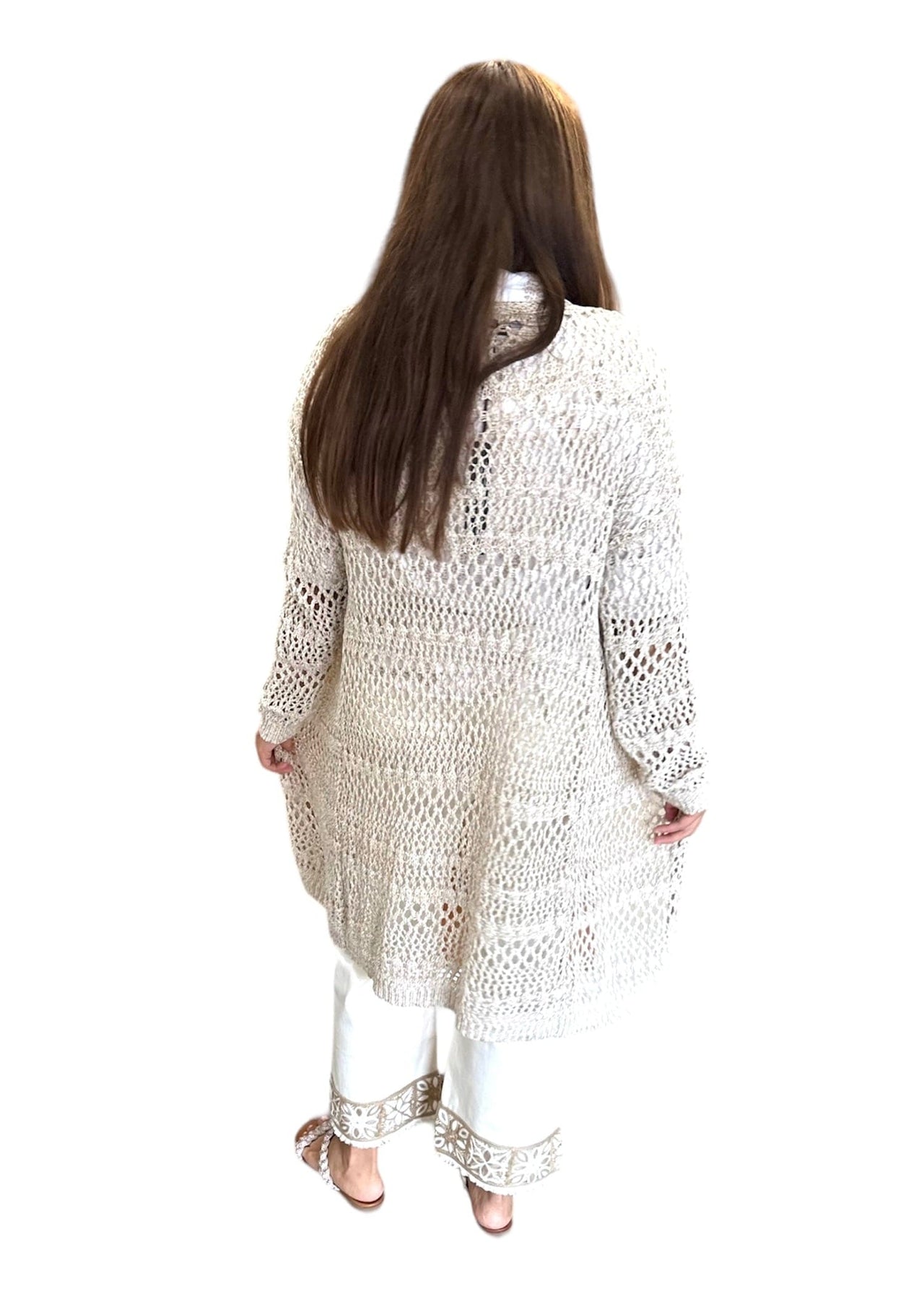 Long Knit Crochet Cardigan by Charlie B Charlie B Cardigan