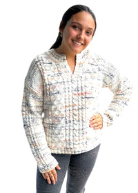 Thumbnail for Long Sleeve Cable Knit Charlie B sweater