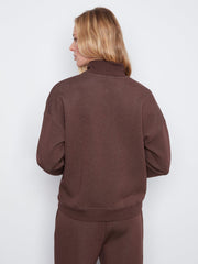Long Sleeve Half-Zip High Collar Sweatshirt, Epsresso Chiné H-Espresso Charlie B Sweatshirt