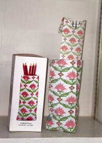 Thumbnail for Looking Good - Floral Block Print Two’s Company holder White