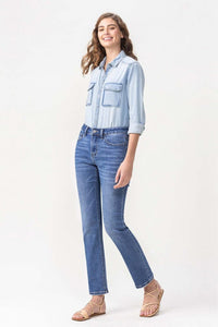 Thumbnail for Lovervet Full Size Maggie Midrise Slim Ankle Straight Jeans Trendsi Jeans