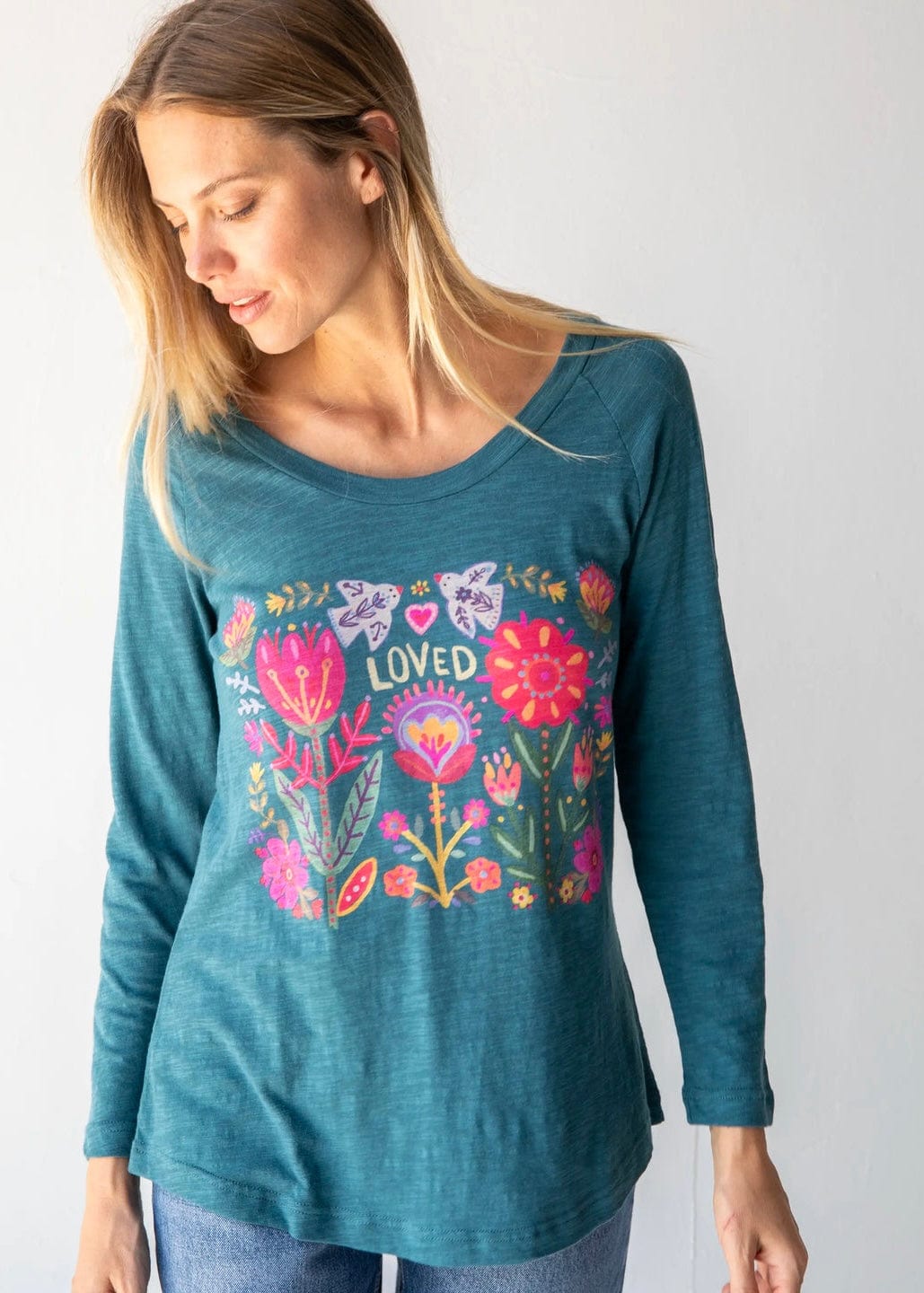 LS Boho Tee- Loved | S-XXL Natural Life Casual Top