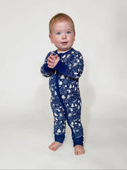 LS Zip PJ by Goosies | Adventure Awaits Goosies Baby LS Zip PJ 3-6 mos