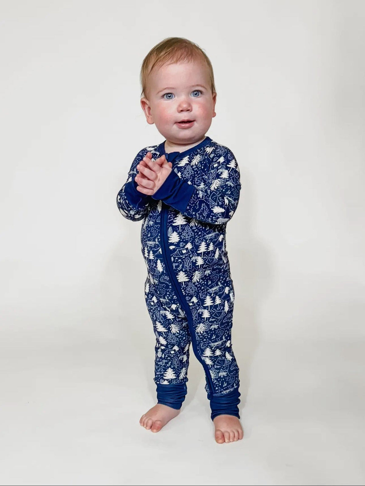LS Zip PJ by Goosies | Adventure Awaits Goosies Baby LS Zip PJ 3-6 mos