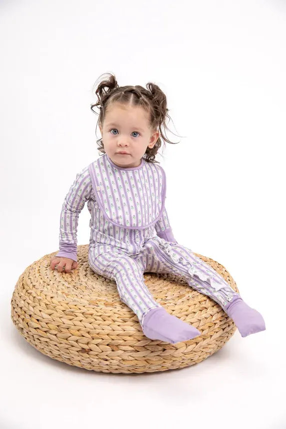 LS Zip PJ by Goosies | Lilac Ribbons Goosies Sleeper