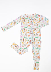 LS Zip PJ by Goosies | Zoo Goosies Baby LS Zip PJ 6-12 mos