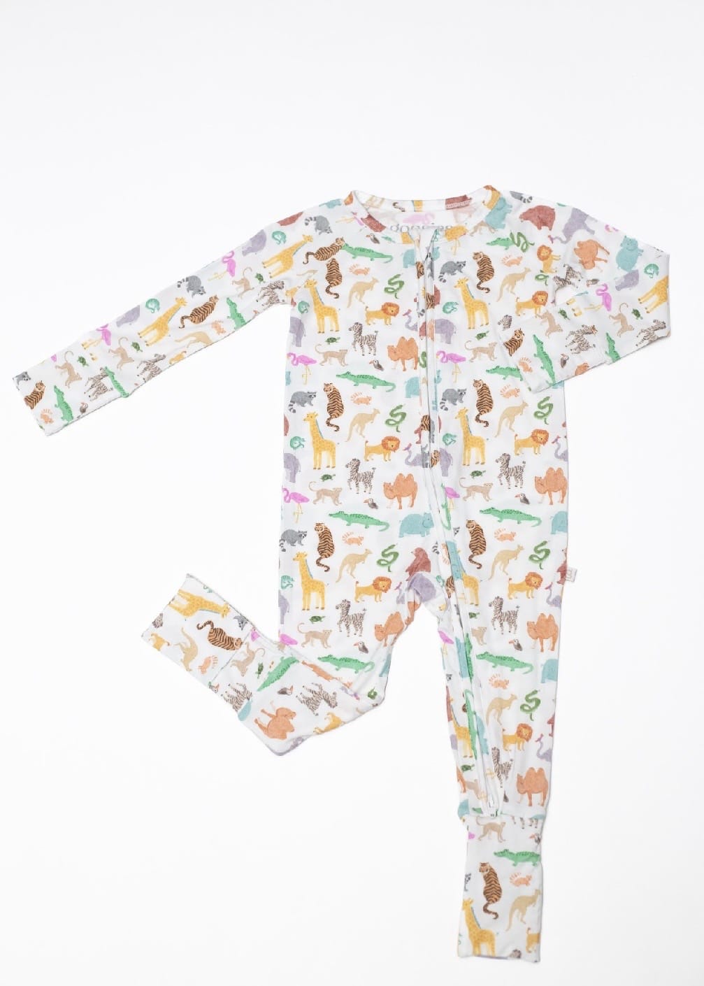 LS Zip PJ by Goosies | Zoo Goosies Baby LS Zip PJ 6-12 mos
