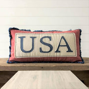 Lumbar Pillow - Stonewashed Usa (Pk/02) Audrey's Home & Gift