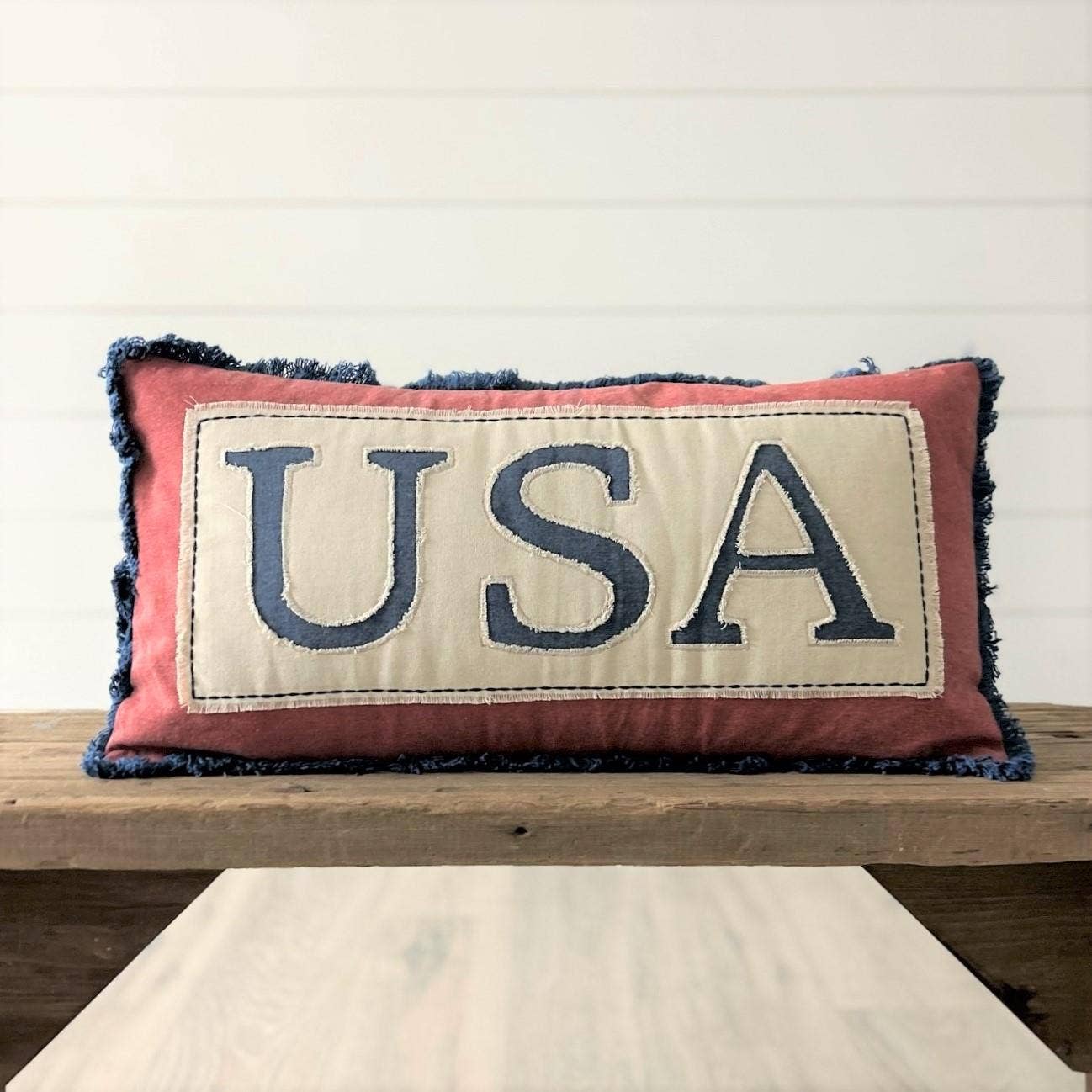Lumbar Pillow - Stonewashed Usa (Pk/02) Audrey's Home & Gift