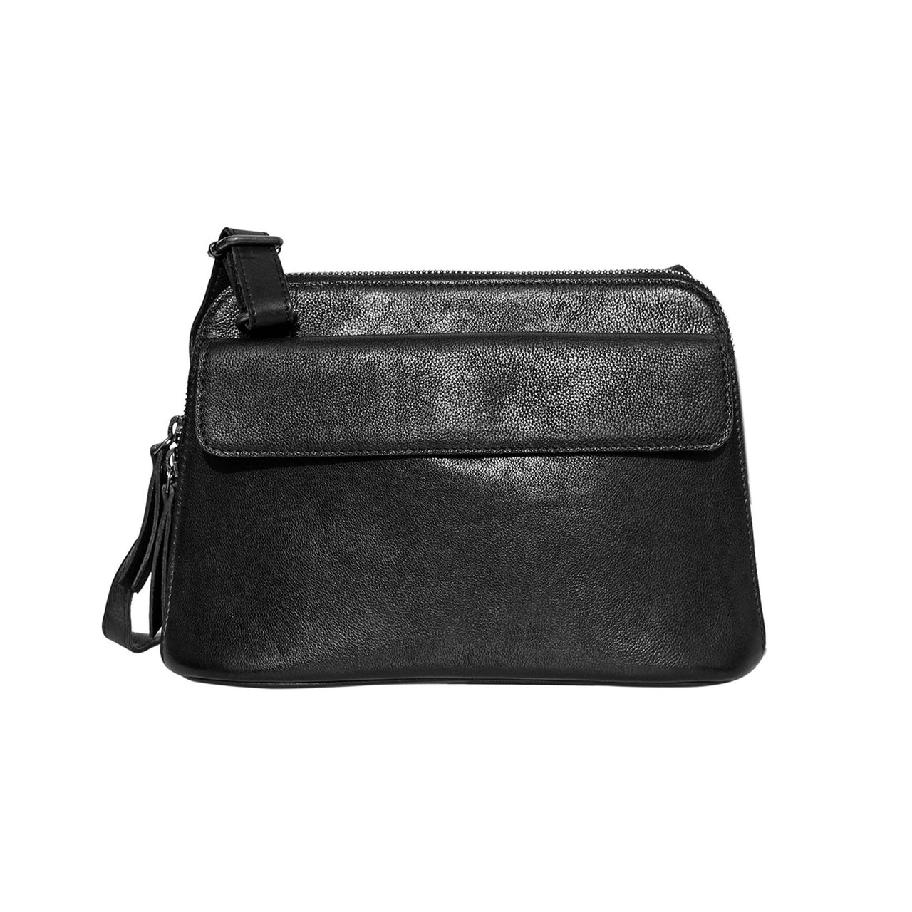 Luna Handcrafted Leather Crossbody: Black Latico Leathers Handbag & Wallet Accessories