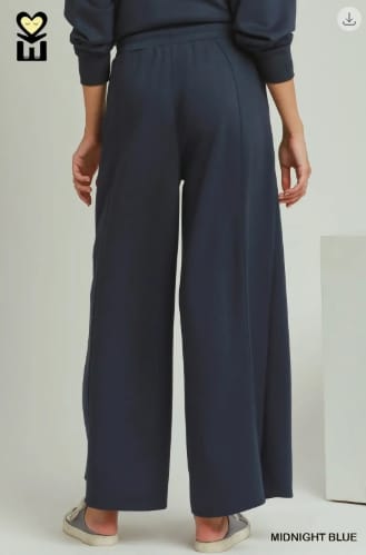 LUXEKNIT Wide Leg Pants 28.5", Midnight Blue Umgee Pants