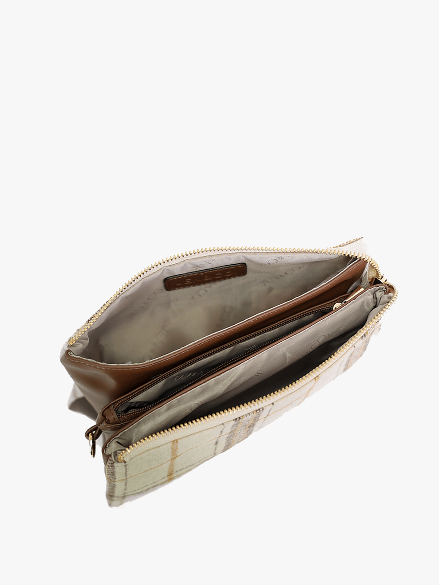 M013 Riley Monogrammable 3 Compartment Crossbody/Wristlet: Teal Jen & Co.