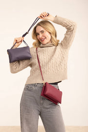 M013 Riley Monogrammable 3 Compartment Crossbody/Wristlet: Teal Jen & Co.