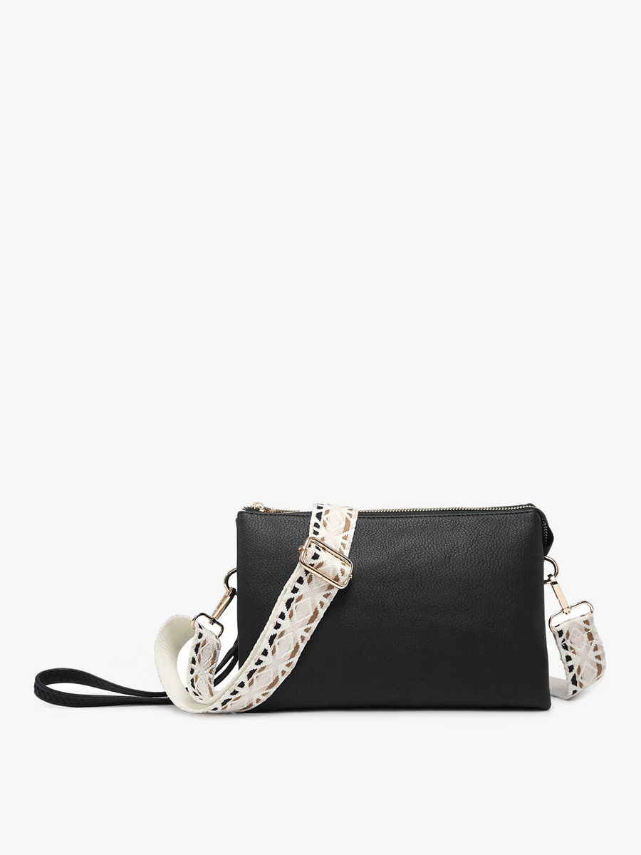 M2056 Izzy Crossbody w/ Guitar Strap: Black Jen & Co.