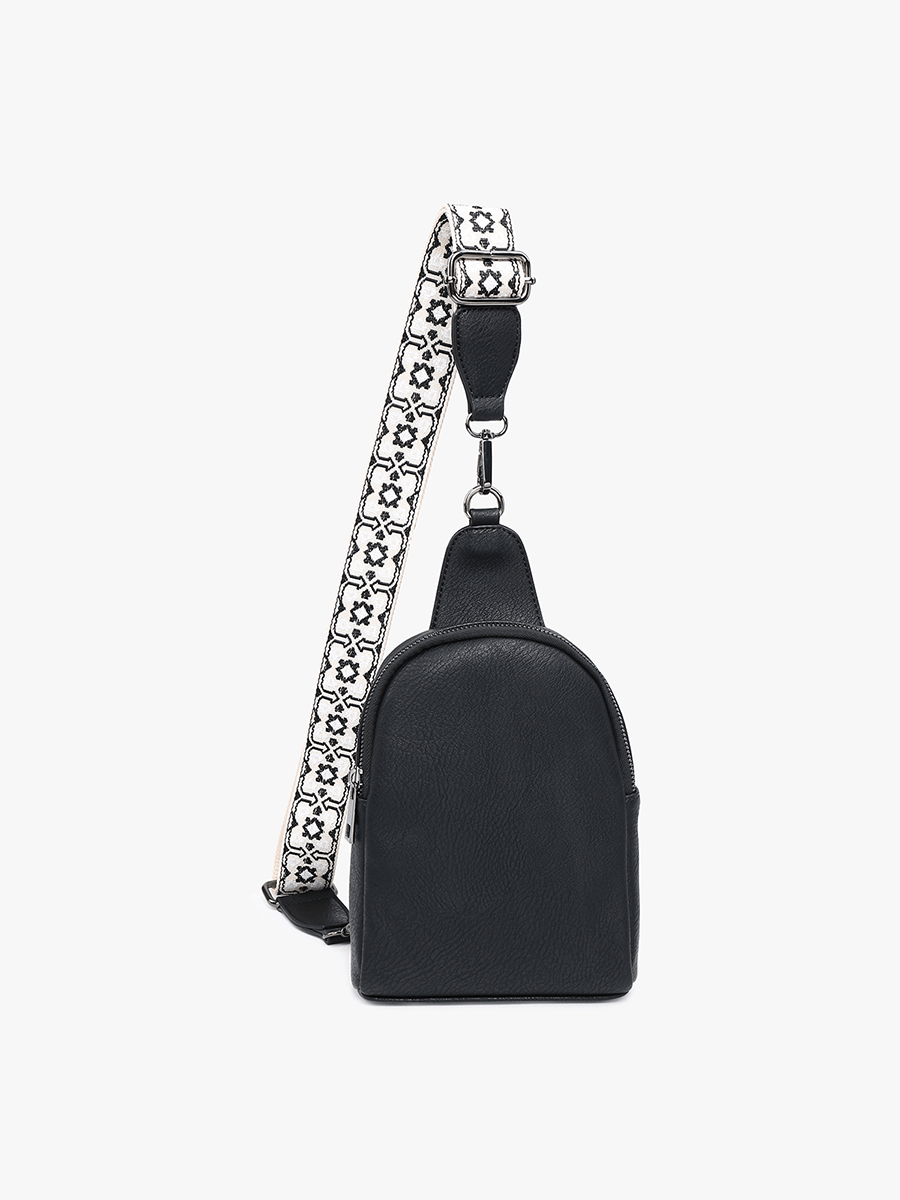 M2436 Ellen Sling Bag w/ Removable Guitar Strap: Navy Jen & Co.