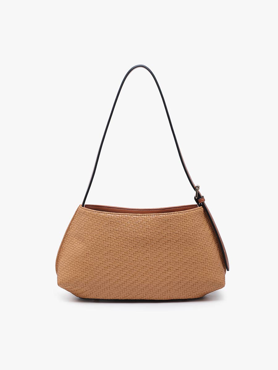 M2814 Elsie Faux Woven Shoulder Bag w/ Inner Bag: Khaki Jen & Co.