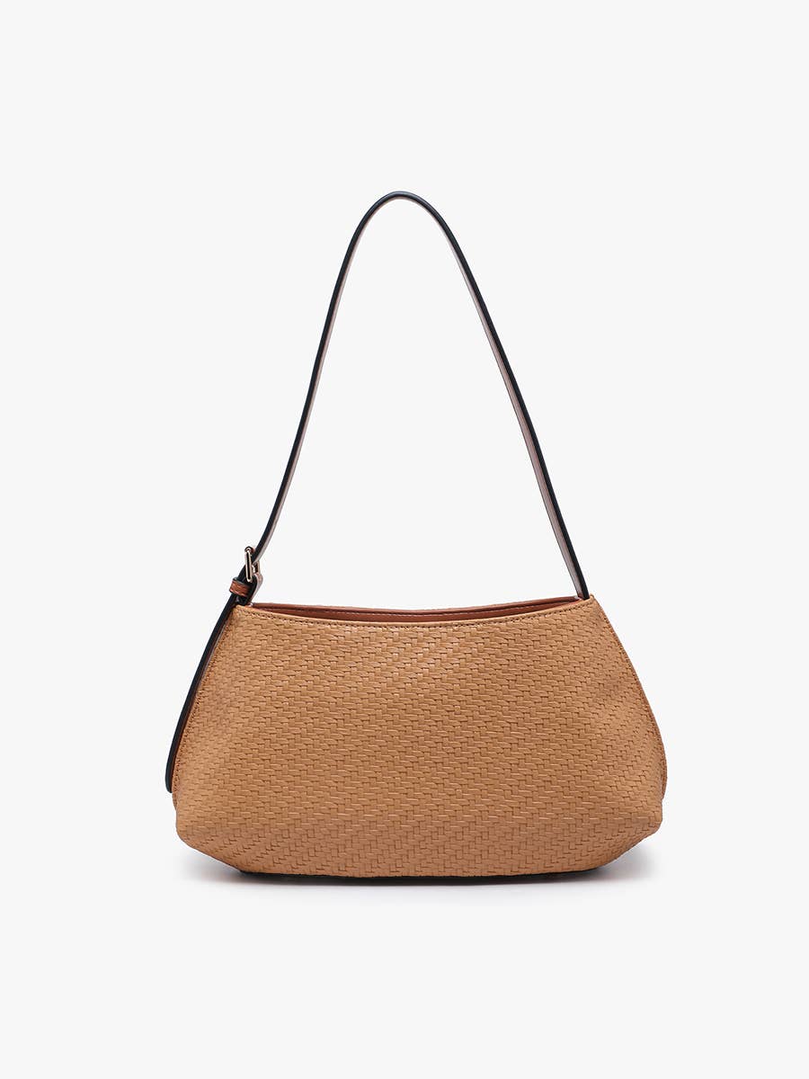 M2814 Elsie Faux Woven Shoulder Bag w/ Inner Bag: Khaki Jen & Co.
